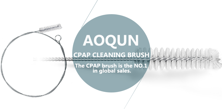 CPAP tube cleaning brush